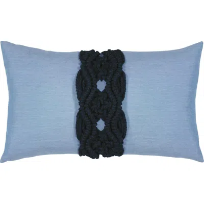 Elaine Smith Palomar Handknotted Macrame Indoor & Outdoor Woven Accent Pillow In Purple