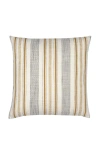 Elaine Smith Pathway Textured Stripe Indoor & Outdoor Woven Accent Pillow In Gold