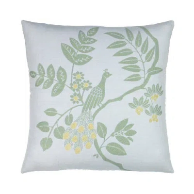 Elaine Smith Plume Spring Jacquard Indoor & Outdoor Woven Accent Pillow In Green