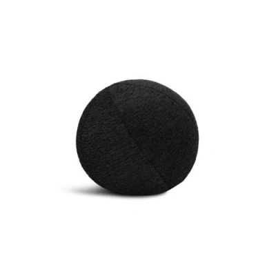 Elaine Smith Plush Charcoal Indoor & Outdoor Woven Accent Orb Pillow In Black