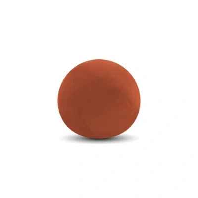 Elaine Smith Plush Velvet Indoor & Outdoor Woven Accent Orb Pillow In Orange