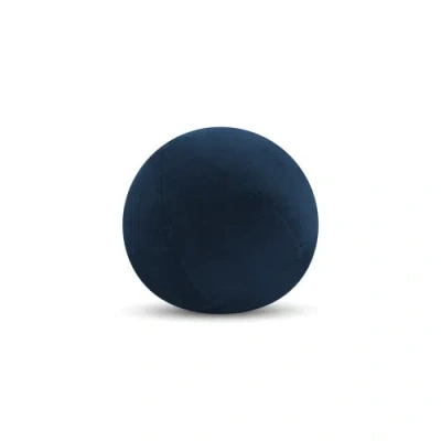 Elaine Smith Plush Velvet Indoor & Outdoor Woven Accent Orb Pillow In Blue