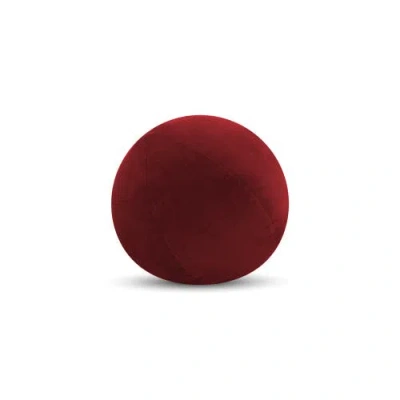 Elaine Smith Plush Velvet Indoor & Outdoor Woven Accent Orb Pillow In Red