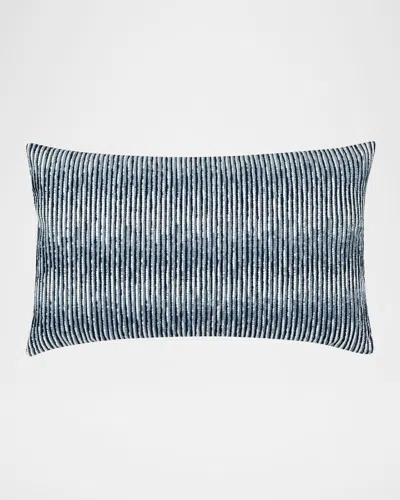Elaine Smith Progress Indoor/outdoor Lumbar Pillow, 12" X 20" In Indigo