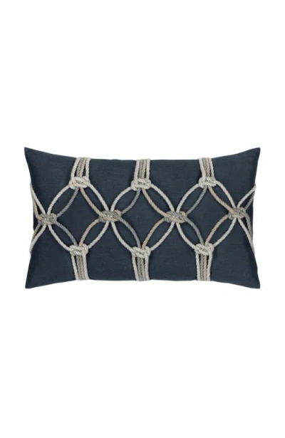 Elaine Smith Rope Hand Knotted Macrame Indoor & Outdoor Woven Accent Pillow