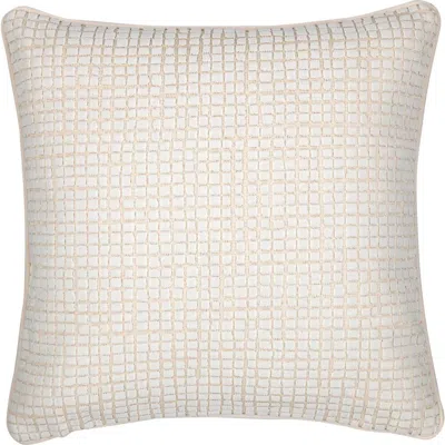 Elaine Smith Scala Crema Croc-inspired Cut Velvet Chenille Indoor & Outdoor Woven Accent Pillow & In In Neutral