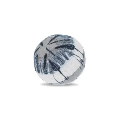 Elaine Smith Shibori Indoor & Outdoor Woven Accent Orb Pillow In Blue