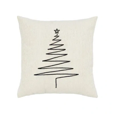 Elaine Smith Silent Night Crema Indoor & Outdoor Woven Accent Pillow In White
