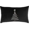 Elaine Smith Silent Night Noir Indoor & Outdoor Woven Accent Pillow In Black