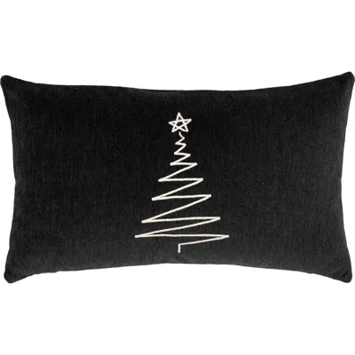 Elaine Smith Silent Night Noir Indoor & Outdoor Woven Accent Pillow In Black
