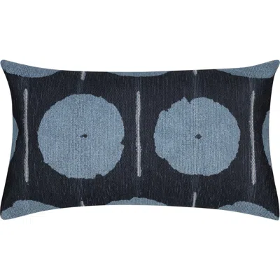 Elaine Smith Solstice Jacquard Indoor & Outdoor Woven Accent Pillow In Blue