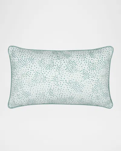Elaine Smith Speckle Surf With Chenille Dots Indoor & Outdoor Woven Accent Pillow In Blue