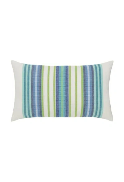Elaine Smith Summer Stripe Indoor & Outdoor Woven Accent Pillow In Yellow