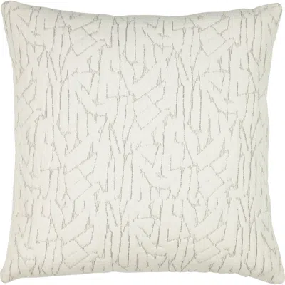 Elaine Smith Synchronize Dimensional Chenille Ivory Indoor & Outdoor Woven Accent Pillow