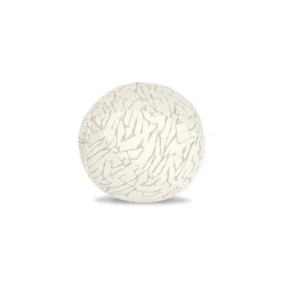 Elaine Smith Synchronize Indoor & Outdoor Woven Accent Orb Pillow In White