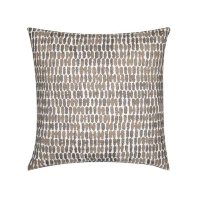 Elaine Smith Thumbprint Indoor & Outdoor Woven Accent Pillow In Brown