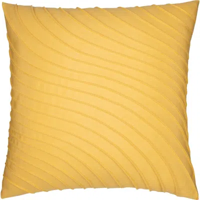 Elaine Smith Tidal Hand Pleated Indoor & Outdoor Woven Accent Pillow In Gold