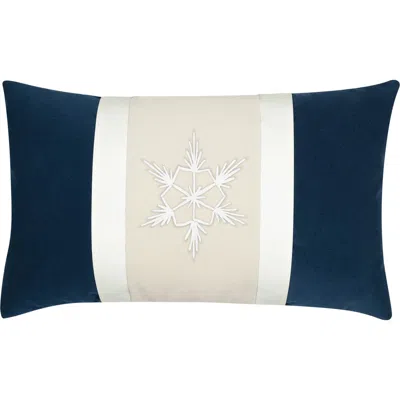 Elaine Smith Tradition Midnight Indoor & Outdoor Woven Accent Holiday Pillow In Multi