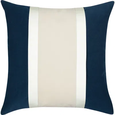 Elaine Smith Tradition Midnight Indoor & Outdoor Woven Accent Holiday Pillow In Blue