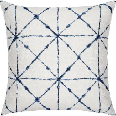 Elaine Smith Trilogy Indigo Indoor & Outdoor Woven Accent Pillow In Blue