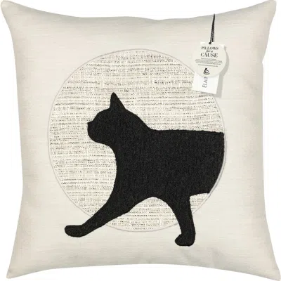 Elaine Smith Unconditional Meow (head) Handmade Terry Indoor/outdoor Pillow