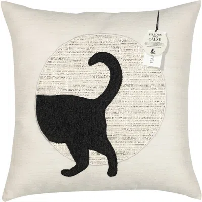 Elaine Smith Unconditional Meow (tail) Handmade Terry Indoor/outdoor Pillow