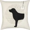 Elaine Smith Unconditional Woof (head) Handmade Terry Indoor/outdoor Pillow