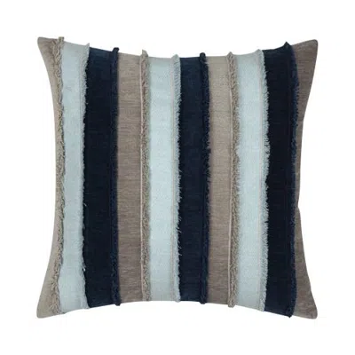 Elaine Smith Vista Multi Colored Velvet Embroidered Paneled Indoor & Outdoor Woven Accent Pillow