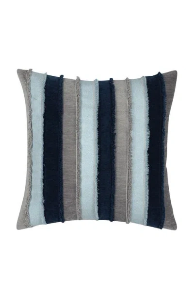 Elaine Smith Vista Multi Colored Velvet Embroidered Panelled Indoor & Outdoor Woven Accent Pillow