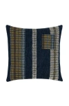 Elaine Smith Voyage Indigo Textured With Chenille Indoor & Outdoor Woven Accent Pillow