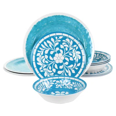 Elama 12 Piece Melamine Dinnerware Set