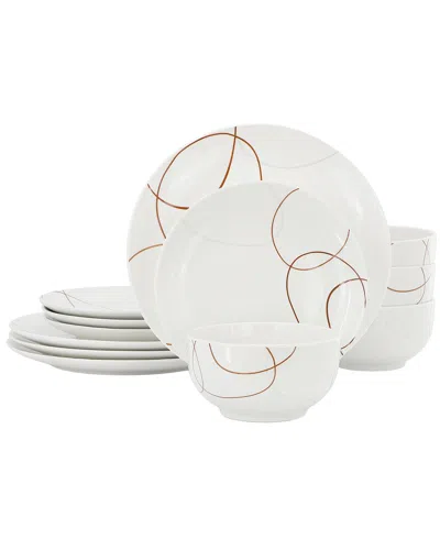 Elama 12pc Dinnerware Set In White