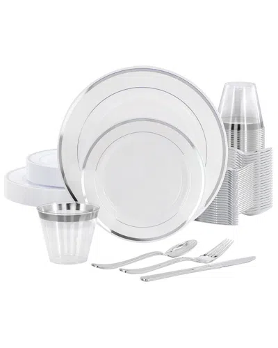 ELAMA ELAMA 150PC DISPOSABLE PLASTIC DINNERWARE PARTY SET