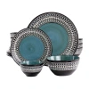 Elama 16-pc. Stoneware Dinnerware Set In Blue