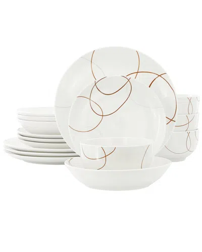 Elama 16pc Dinnerware Set In White