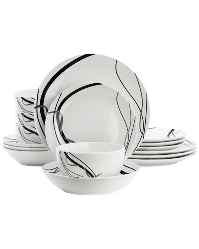 Elama 16pc Dinnerware Set In White