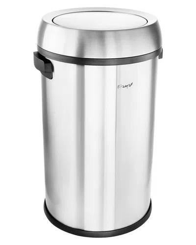 Elama 17 Gallon Swing Lid Stainless Steel Cylindrical Trash Bin