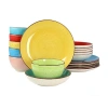 Elama 18-pc. Stoneware Dinnerware Set In Multi