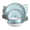 Elama 24-pc. Stoneware Dinnerware Set In Blue