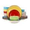 Elama 24-pc. Stoneware Dinnerware Set In Multi