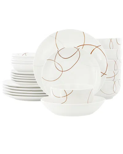 Elama 24pc Dinnerware Set In White