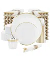 Elama 350 Piece Disposable Plastic Dinnerware Party Set For 50 Guests In White
