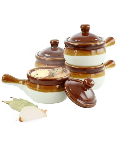 ELAMA ELAMA 4PC LONG H & LE 15OZ FRENCH ONION SOUP BOWL