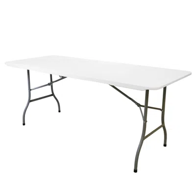 Elama 6 Foot Plastic Folding Table In White