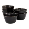 Elama Paul 6 Piece Stoneware Bowl Set In Black