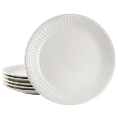 Elama 6 Piece Stoneware Dinner Plate Set In Neutral