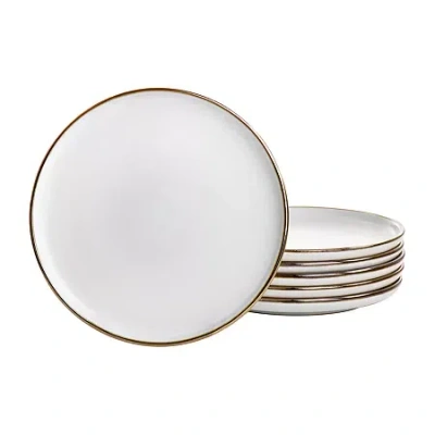 Elama Arthur 6-pc. Stoneware Dinnerware Set In White