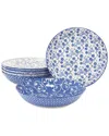 Elama Aurora 6pc Assorted Stoneware Bowl Set