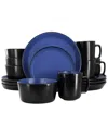 Elama Bacarra 16pc Dinnerware Set In Blue