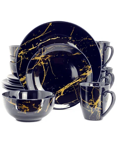 Elama Bolt 16 Pc. Dinnerware Set, Service For 4 In Blue